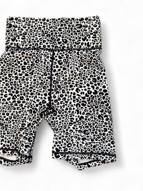 Cut the Frills Leopard Print High-Waist Biker Shorts